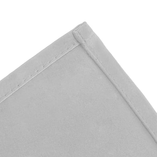Image of LEMOMO Blackout Curtains 66 x 54 Inch Long Light Grey Curtains Set of 2 Panels Room Darkening Curtains for Bedroom and Living Room