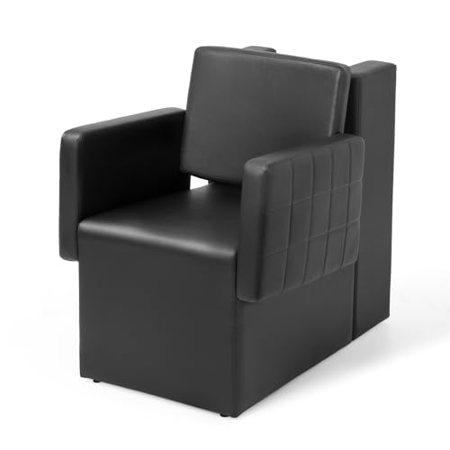 OmySalon Professional Dryer Chair for Salon Modern Style Black PVC Leather 330 lbs Weight Capacity Perfect for Beauty Salon Services