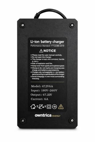 Image of 60V 6AMP Lithium Battery Fast Charger for E-Bikes, |15 Months Warranty| Cut-Off Voltage 67.2V. with Ultra Fast Charging Technology, Over Load and Over Heat Protection.