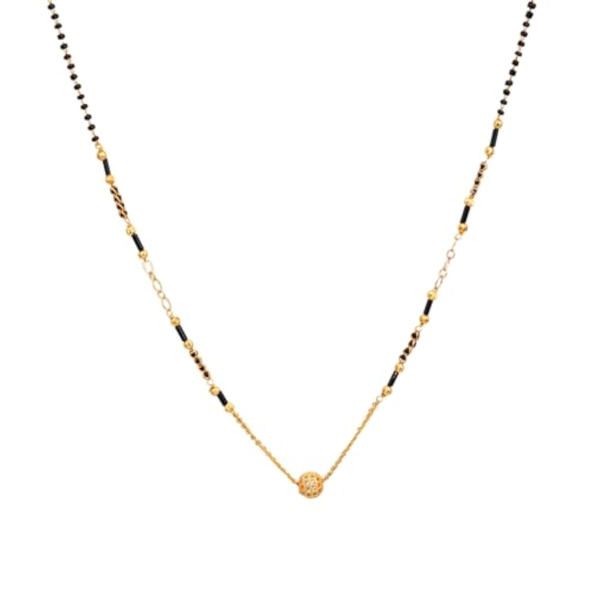 Stylish Gold Plated Mangalsutra with Lightweight Pendant