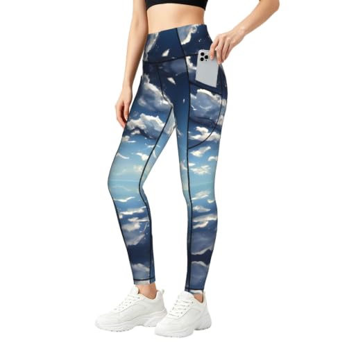 Pantalones de yoga que no se bajan con bolsillo seguro y cintura alta antideslizante
