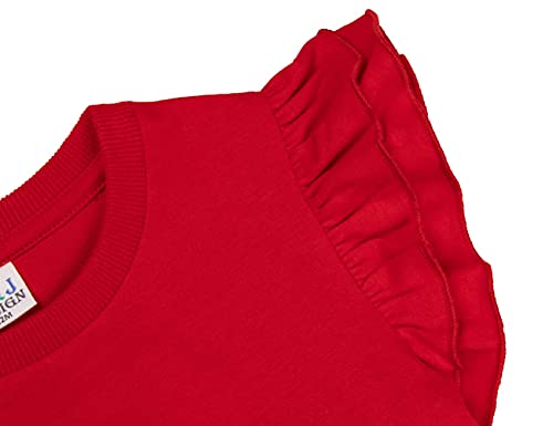 A&J DESIGN Baby & Toddler Girl Ruffle Heavyweight T-Shirts 12M-4T4