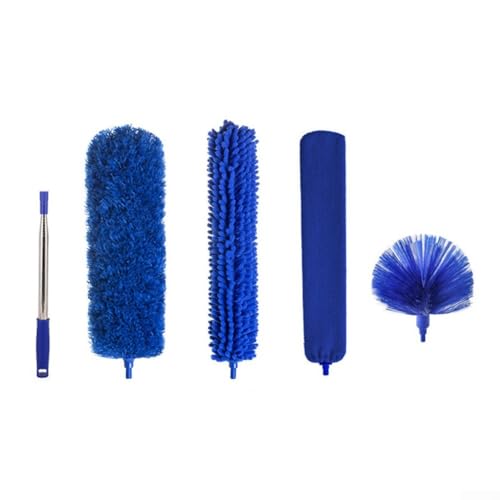 Juego de plumero con barra de extensión de hasta 100 pulgadas para limpiar zonas y muebles difíciles de alcanzar