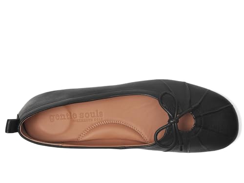 Gentle Souls by Kenneth Cole Women's Women's Marilyn Ballet Flat, Black Leather, 62