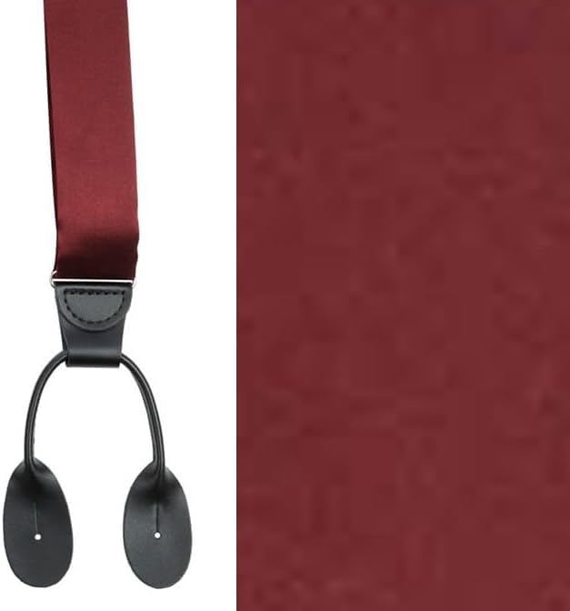Image of HOLD'EM Tuxedo Suspenders Formal Black 100% Silk Made in USA Button Suspenders for Men Wedding Tux Suspenders for Men