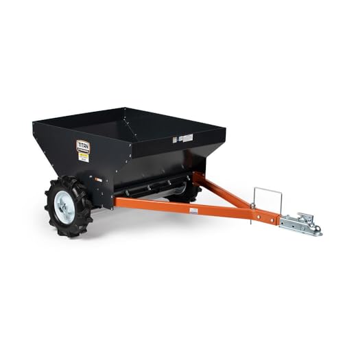 Titan Attachments MNRSPRDRV2 Compact Manure Spreader, Rated 8.7 Cu. Ft, Utility Tow-Behind Atv/Utv Lawn Tractor Spreader cover