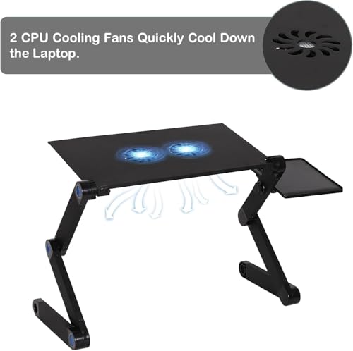 Base para Laptop Ajustable TRY & DO de Aluminio Negro miniatura 2