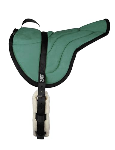 Tackmore Bareback Pad for Horses,Anti-Slip Bareback Saddle Pad with Thick Cushioning,Ergonomic Design for Comfortable Riding Forest Green
