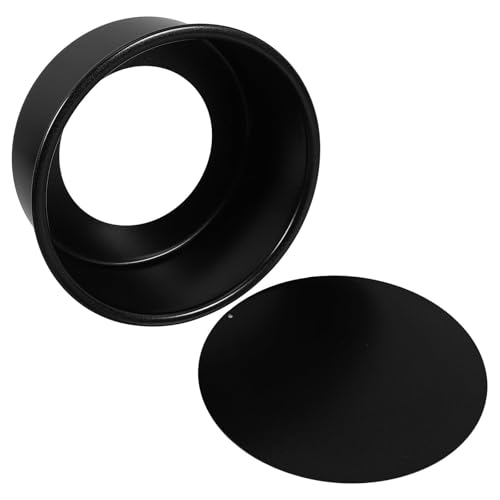 ROSEEONNE Molde redondo de aluminio for pasteles, molde negro for pasteles utilizado for reuniones familiares for hornear Mini pasteles, Pizza y quiche(10 pulgadas)