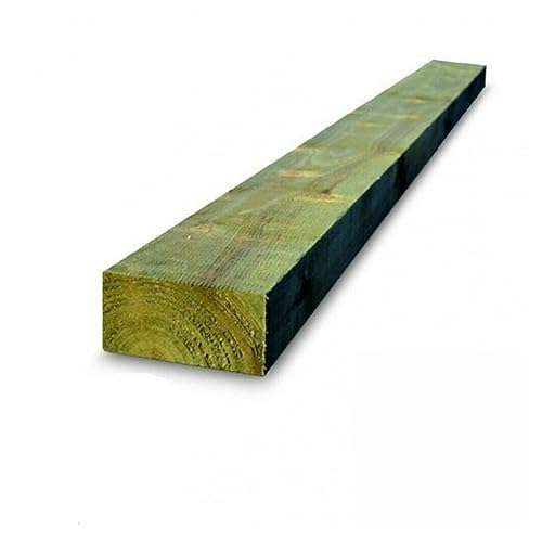 Timber Sleepers Pressure Treated Softwood Railway Sleepers Thick, New Green Pressure TreaTed Sleeper 2.4 m | 200mm x 100mm (4)