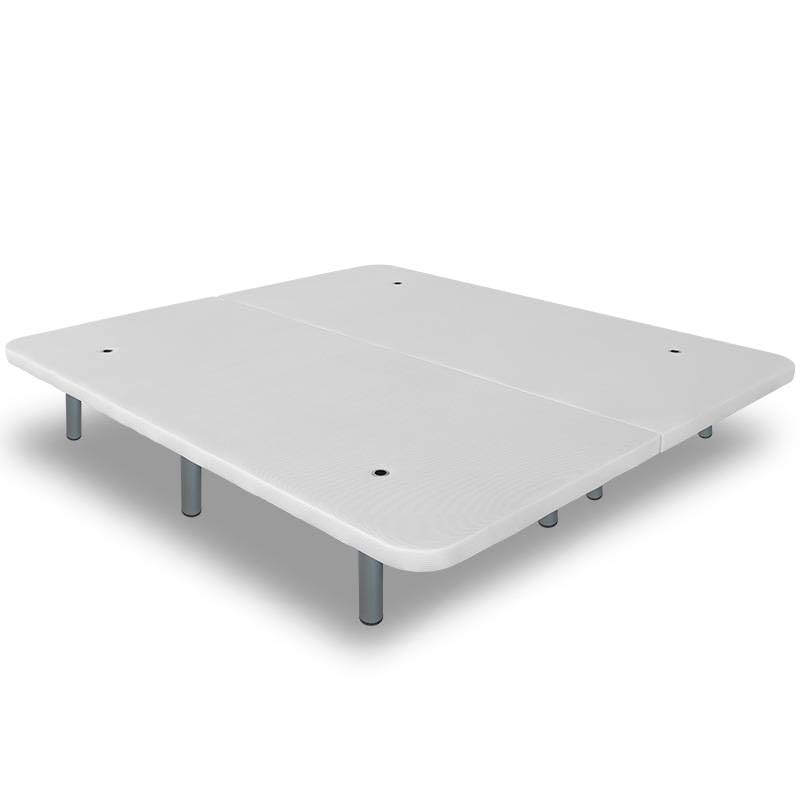 Ventadecolchones - Base Tapizada Drago Reforzada con Aireadores | Color 3D Blanco | con 12 Patas de 27 cm | Medida de 180x200 cm (2 uds 90x200 + uniones)