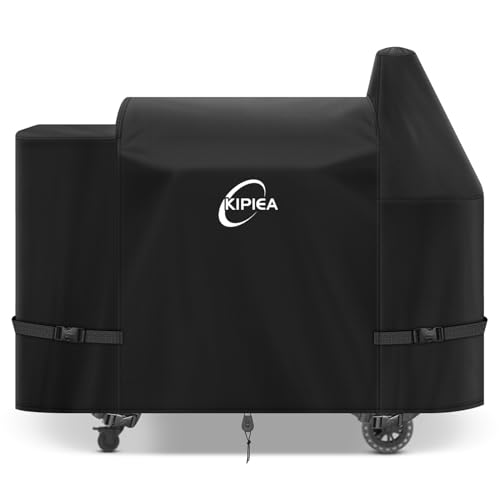 Image of Kipiea 600D Pellet Grill Cover for Pit Boss Austin XL & Rancher XL, Waterproof BBQ Smoker Cover, UV Resistant, No Tear, No Fading