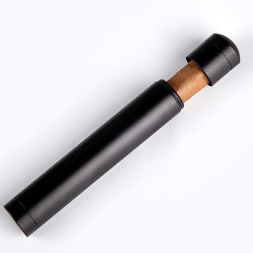 Aunlix Boîte à cigares, Porte-cigares aluminium φ 25 mm– Étui pour cigares, Tube à cigares hermétique, organisateur de cigares, support à cigares...