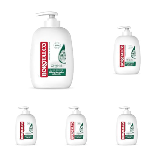 Borotalco, Sapone Liquido al Profumo di Borotalco, Formula Idratante ed Emolliente con Ingredienti di Origine Naturale - Dermatologicamente Testato, Rispetta il pH della Pelle - Flacone da 250 ml
