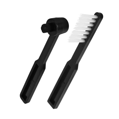 Mikinona Spazzola Pulizia Dischi Vinile Cd Set 2 Pezzi Spazzola Rotonda e Bianca Rimozione Polvere Graffi Accessorio per Vinile e Lettore Cd Design Retrò Portatile