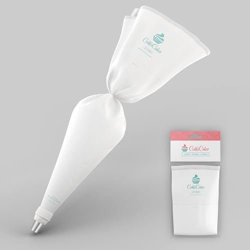 CukkiCakes Manga Pastelera Reutilizable Profesional (50+cm) para Decoración de Cupcakes o Tartas, y Elaboración de Croquetas y Churros - Extra Resistente, Flexible y Ligera