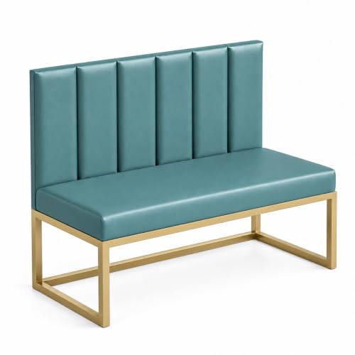 Restaurant Booth Seating, Upholstered Bench with Back, 35.4in