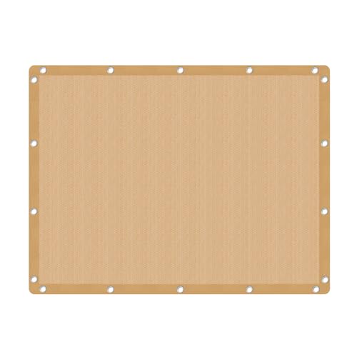 VICLLAX 90% Shade Fabric Sun Shade Cloth with Reinforced Grommets, Outdoor Sun Screen Fabric for Outdoor Patio Garden Pergola Cover Canopy 6x8 FT, Wheat