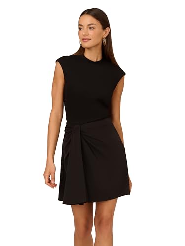 Image of Adrianna Papell Women's Ponte Combo Short Dress