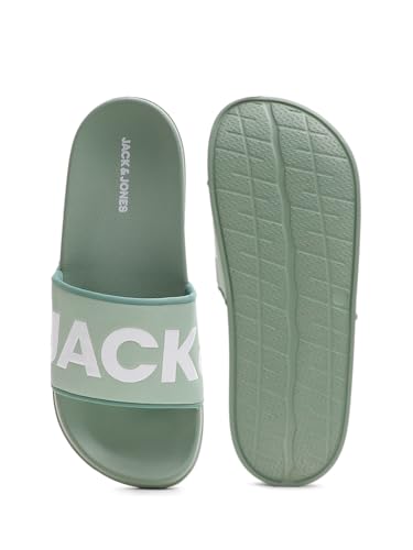 Image of JACK&JONES Men's Oversized Logo Print Pool Sliders