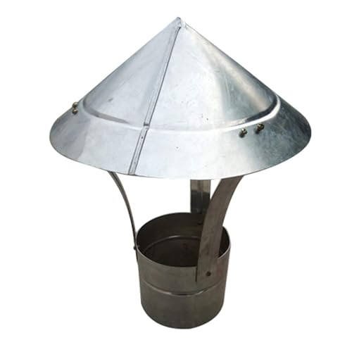 Capot de cheminée rond 14 cm avec protection contre la pluie intégrée - 2