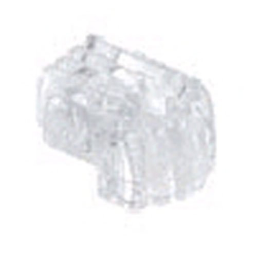 Prime-Line Mirror Holder Clip Fluted Dsgn Screws & Anchors Clear Fits 1/8