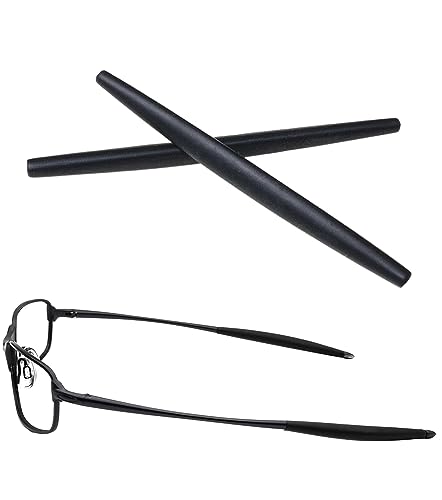 Replacement Earsocks Rubber for Oakley Square Whisker/Whisker OX3093 OX3107 OX5050 OX5072 Frame, Black Ear Sleeves