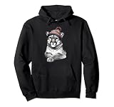Mountain Lion Wearing a Beanie Stocking Hat Pullover Hoodie