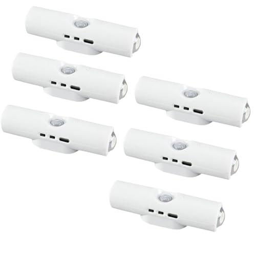 XLDZR Luz ambiental con sensor de movimiento LED inteligente recargable, luz nocturna LED recargable inteligente, luces LED magnéticas con sensor(3 Color,6)