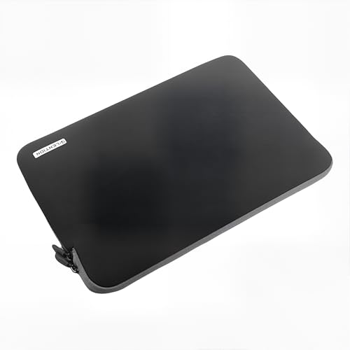 LENTION Capa para Notebook com zíper, Poliéster Premium Repelente à Água, Preto, Design Slim, Proteção Multicamadas, Compartimentos Múltiplos (14/15 Polegadas)