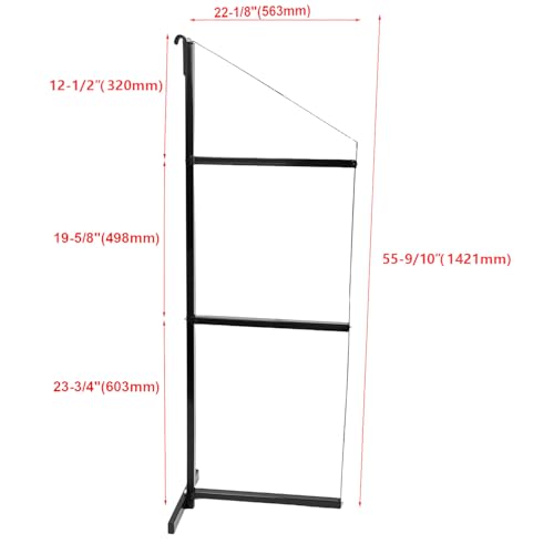 Shipping Container Shelving Shelf, Shipping Container Accessories, Heavy Weight Shipping Container Shelf Brackets with Hook, Black Powder Coated Steel(2 Pair of 4 Pieces)