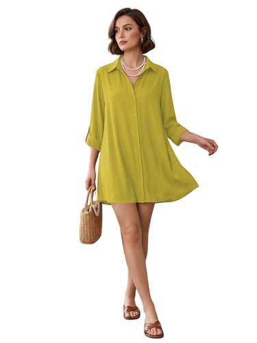 Image of Leriya Fashion Mini Dress for Women | One Piece Dresses for Womens |Mini Dresses Rayon for Women Stylish |Summer Casual Outfit Wear Events, Date & Evening Look |Tunic Shirts for Women