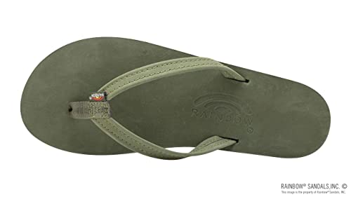 Image of Rainbow Sandals Women's Double Layer, Narrow Strap, Leather Sandals w /Arch