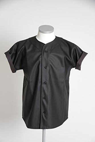 Jersey de baseball en cuir haut de gamme noir uni XS veste minimaliste