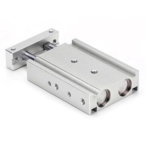Vérin pneumatique double tige CXSM6 course 10mm pour guidage de précision - 3