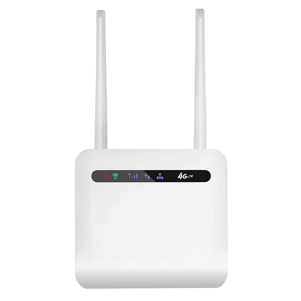 tbear4G Router with SIM Card Slot WiFi Hotspot 2.4G 300Mbps+5.8G 750Mbps Max 10 Devices WPS Encryption USB Powered White, EU Version