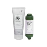 VOESH Shower & Empower Duo, Vitamin C Shower Filter, Exfoliating Sugar Scrub, Body Wash, Clean Showe