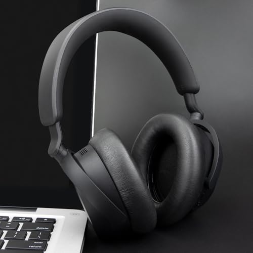 Image of SOULWIT Replacement Earpads for Sennheiser Accentum /Accentum Plus Wireless Headphones, Ear Pads Cushions with Soft Protein Leather, High Density Foam - Black