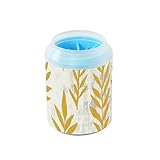 Mostarda Foglie Giallo Portatile Cane Rondella del Piede Morbido Silicone Setole Animali Domestici Toelettatura Forniture per Cani di Piccola Taglia Media &