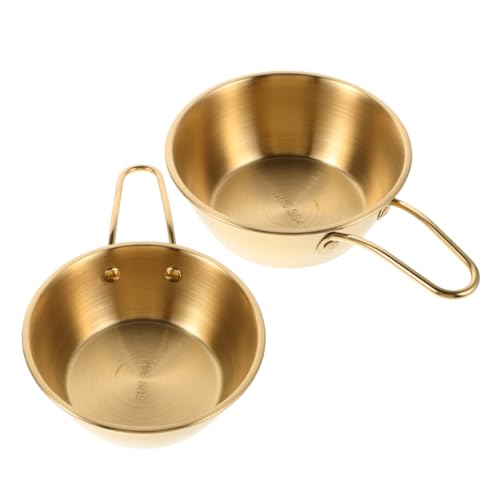 Didiseaon 2pcs Shaving Bowl For Men With Ergonomic Handle Male Shaving Foaming Bowls Stainless Steel Storage Bowls Men Shaving Bowl