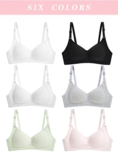 Aivtalk Training Bras For Big Girls Wireless Padded Cami Bralettes Lightweight Sports Vest Bra For Teens 6 Pack Preteen Bras #TOP2