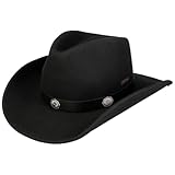 Stetson Tamalo Chapeau Cowboy Western Feutre de Laine Bande Cuir Homme Automne Hiver