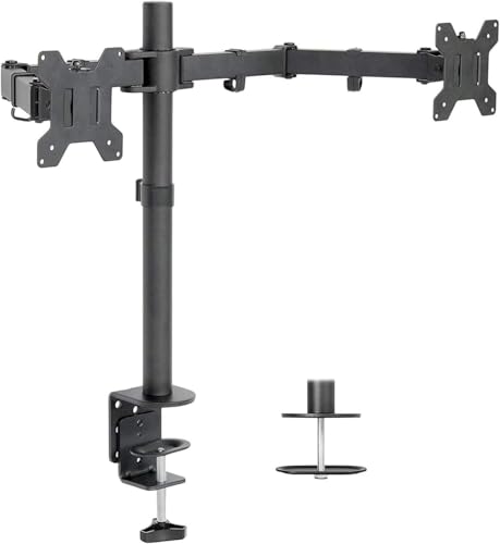Image of HP P32u G5 32 inch 2560 x 1440 QHD Edge LED LCD Monitor, 2-Pack Bundle with Built-in Speakers, HDMI, USB-C, USB Hub, Display Port with Desk Mount Dual Monitor Stand