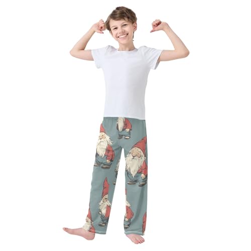 Gnome Boys Long Pants Soft Trousers Elastic Waist Kids Lounge Bottoms with Pockets S-XL3