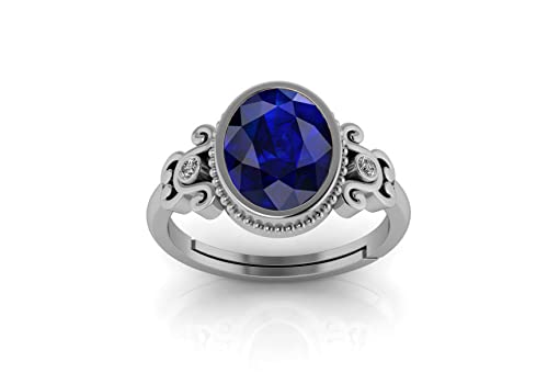 Saphir bleu bague homme et femme ajustable 5.25 carats pierre naturelle