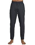LAPASA Herren leichte Trainingshose Sporthose M107 (Dunkelgrau Meliert, Small)