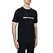 Armani Exchange Men's Crew Neck Logo Tee T Shirt, Black, Large