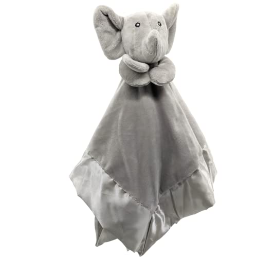 Image of Elephant Lovey Blanket for Baby | Large 20 inch x 20 inch Baby Lovey for Girls or Boys | Cute Elephant Security Blanket for Babies and Toddlers