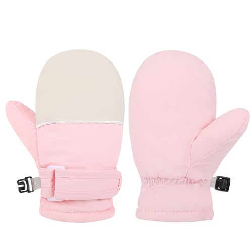 Guantes de esquí para niños térmicos guantes de nieve impermeables 4-10 años