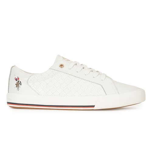 Image of U.S. Polo ASSN. Heidi 2.0 White Sneakers Shoes with Quilting Detail